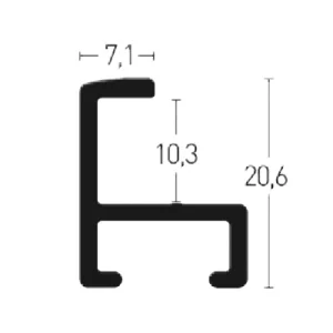 Aluminiumleiste Profil 11 21x29,7 cm (A4) | Silber matt | Normalglas (2 mm)