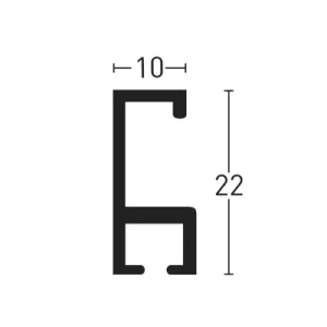 Galerieschiene Economy OHNE Zubehör 2 m | Weiß matt
