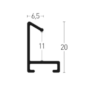 Aluminiumleiste Profil 217 21x29,7 cm (A4) | Silber matt | Normalglas (2 mm)