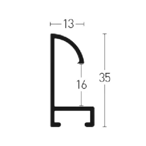Aluminiumleiste Profil 24 21x29,7 cm (A4) | Struktur Satin German Silver | Normalglas (2 mm)