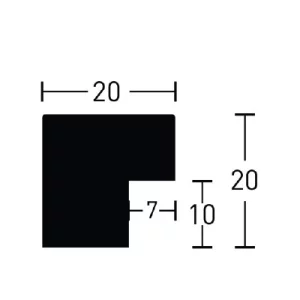 Holzleiste Sun Cube 20 nach Maß Weiß | Normalglas (2 mm)