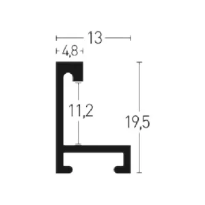 Aluminiumleiste Profil 273 Natura nach Maß Ahorn | Normalglas (2 mm)