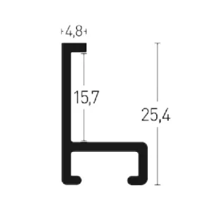 Aluminiumleiste Profil 33 21x29,7 cm (A4) | Silber matt | Normalglas (2 mm)