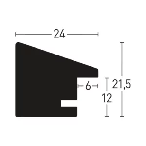 Holzleiste Essential 24 21x29,7 cm (A4) | Birke | Normalglas (2 mm)