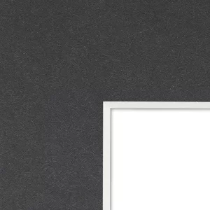 1,4 mm WhiteCore Standard-Passepartout mit individuellem Ausschnitt 60x90 cm | Charcoal