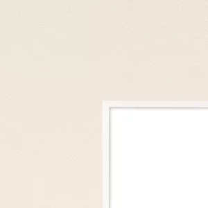1,4 mm WhiteCore Standard-Passepartout mit individuellem Ausschnitt 60x90 cm | Cream