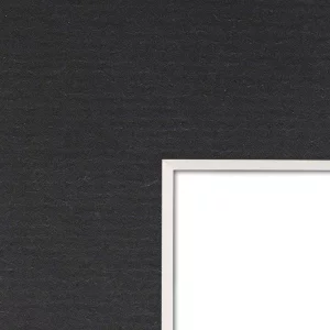 1,4 mm WhiteCore Standard-Passepartout mit individuellem Ausschnitt 60x90 cm | Ebony