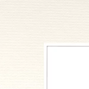 1,4 mm WhiteCore Standard-Passepartout mit individuellem Ausschnitt 60x90 cm | Fabric White
