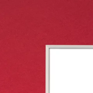 1,4 mm WhiteCore Standard-Passepartout mit individuellem Ausschnitt 60x90 cm | Fireball Red