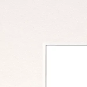 1,4 mm WhiteCore Standard-Passepartout mit individuellem Ausschnitt 60x90 cm | Super White