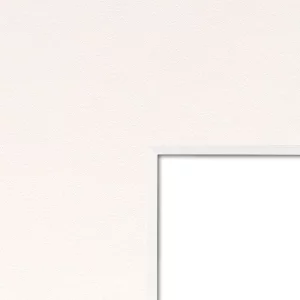 1,4 mm WhiteCore Standard-Passepartout mit individuellem Ausschnitt 60x90 cm | White Frost