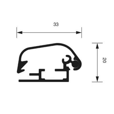 Thumbnail von Klapprahmen, 32 mm mit Diebstahlsicherung Profil