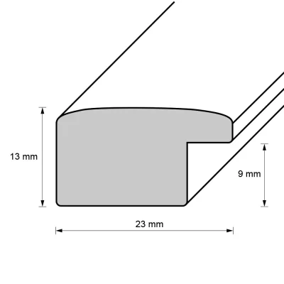 Holzrahmen-Zuschnitt Alexandra Schwarz | Normalglas (2 mm)