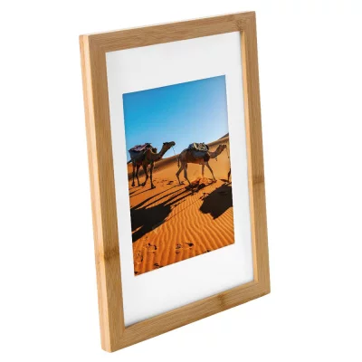 Thumbnail von Holz-Bilderrahmen Bamboo aus Bambus mit Passepartout Profil