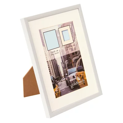 Kunststofframme Puro med passepartout 15x20 cm (10x15 cm) | Hvit | Normalglass (2 mm)