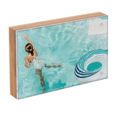 Akrylrammen Bamboo med bambusbakvegg 10x15 cm | Natur | Kunstglass (2 mm)