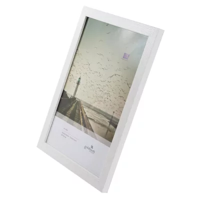 Treramme Tallinn (MDF) 21x29,7 cm (A4) | Hvit | Normalglass (2 mm)