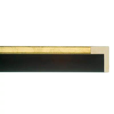 Skuggfogsram Dos Hermanas 42x59,4 cm (A2) | svart-guld | Tom ram (utan glas/baksida)