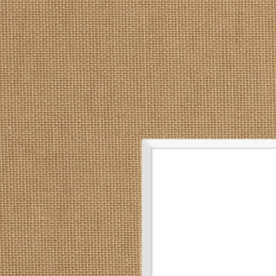 1,5 mm linnen passe-partout met uitsnede op maat 20x20 cm | sepia