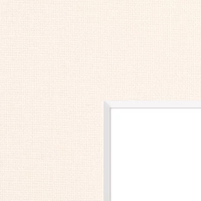 1,5 mm linnen passe-partout met uitsnede op maat 20x20 cm | White