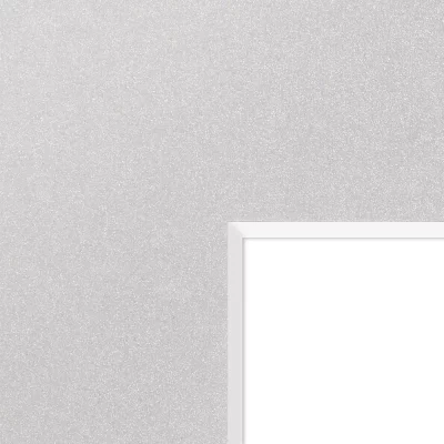 1,3 mm passe-partout in edelmetaallook met uitsnede op maat 20x30 cm | Silver