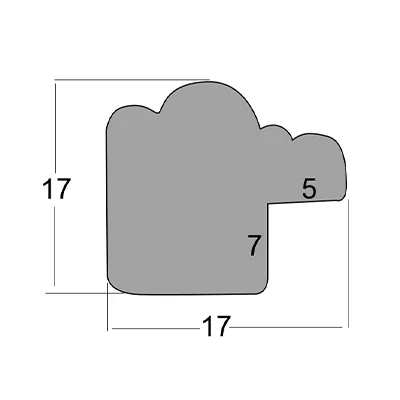 Rama drewniana Astra 8x8 cm | Dunkelbraun goldener Innenrand | szkło sztuczne (2 mm)