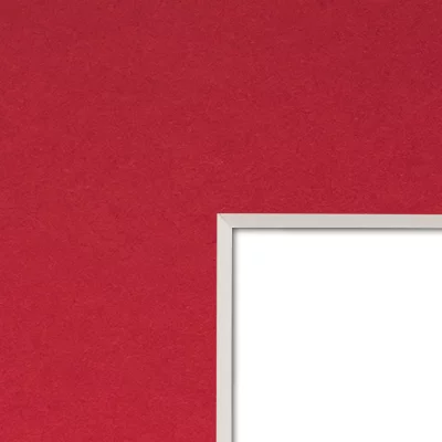 1,4 mm WhiteCore standaard passe-partout met individueel knipsel 70x100 cm | Fireball Red