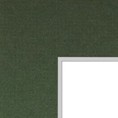 1,4 mm WhiteCore standaard passe-partout met individueel knipsel 70x100 cm | Forest Green