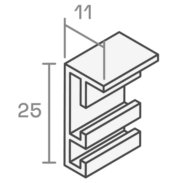 Alu Bilderrahmen BARTH - Serie 1125 - Maßanfertigung Eiche Echtfurnier natur | Normalglas (2 mm)