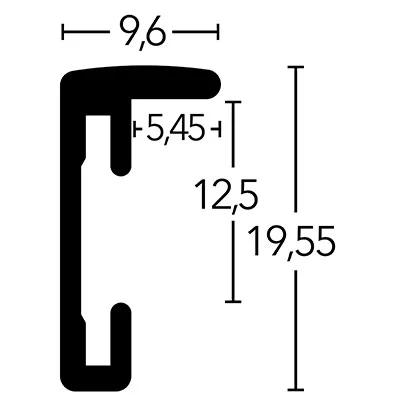 Alu Bilderrahmen Sceptrum nach Maß Karminrot RAL 3002 | Normalglas (2 mm)