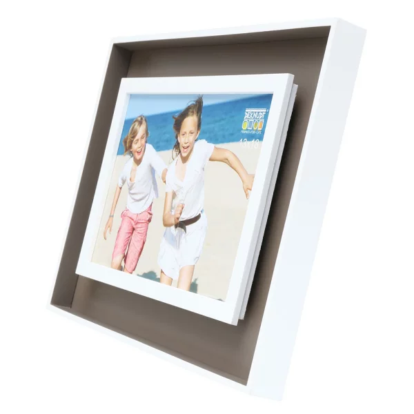 Fotorahmen mit Tiefeneffekt 13x18 cm | Taupe | Normalglas (2 mm)