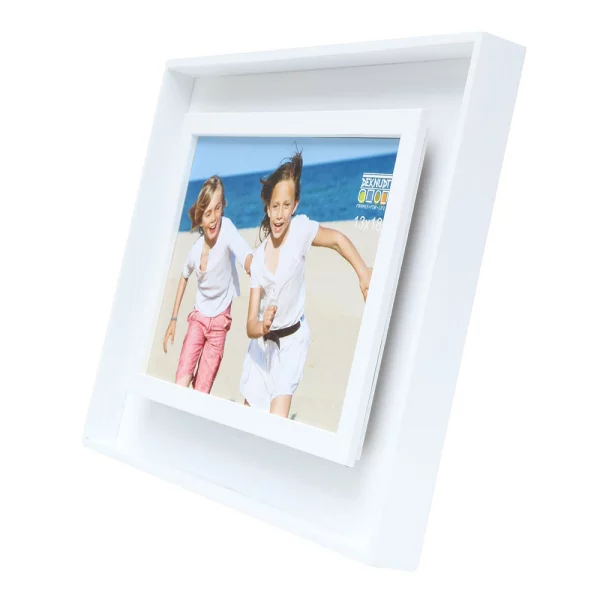 Fotorahmen mit Tiefeneffekt 13x18 cm | Weiß | Normalglas (2 mm)