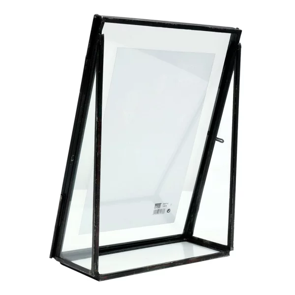 Glas-Fotorahmen Charles 20x30 cm | schwarz-transparent | Normalglas (2 mm)