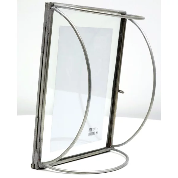 Doppelglas Fotorahmen zum Stellen 15x20 cm | silber-transparent | Normalglas (2 mm)
