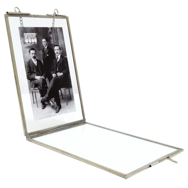Doppelglas Fotorahmen zum Hängen 15x20 cm | silber-transparent | Normalglas (2 mm)