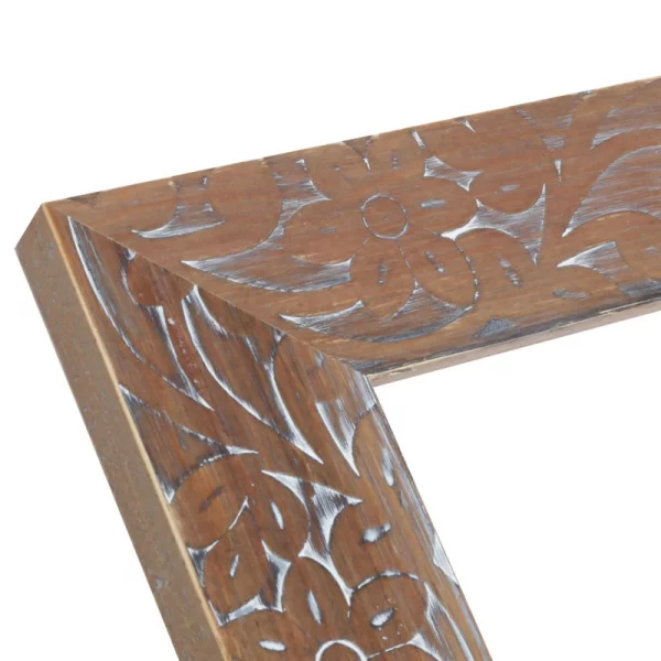 Cadre photo en bois avec motif floral 15x20 cm | brun | verre standard (2 mm)