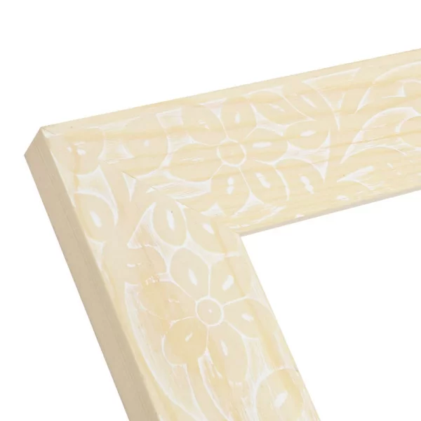 Cadre photo en bois avec motif floral 10x15 cm | naturel | verre standard (2 mm)