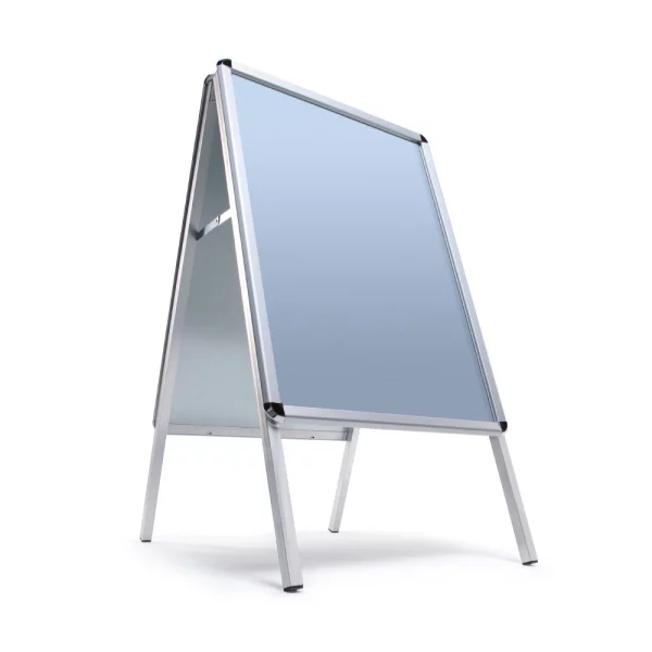 Kundenstopper Standard 32 mm 59,4x84,1 cm (A1) | Runde Ecken | Kunstglas mattiert (1 mm)