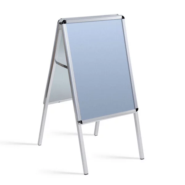 Kundenstopper Standard 32 mm - Wasserfest 50x70 cm | Runde Ecken | Kunstglas mattiert (1 mm)