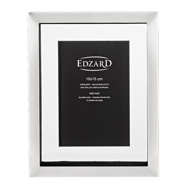 Cadre à double vitre Caserta 10x15 cm | argent | verre standard (2 mm)