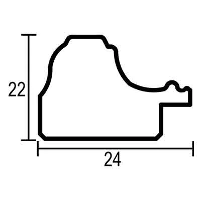 Barock-Bilderrahmen Profil 37 Maßanfertigung antikgold | Normalglas (2 mm)