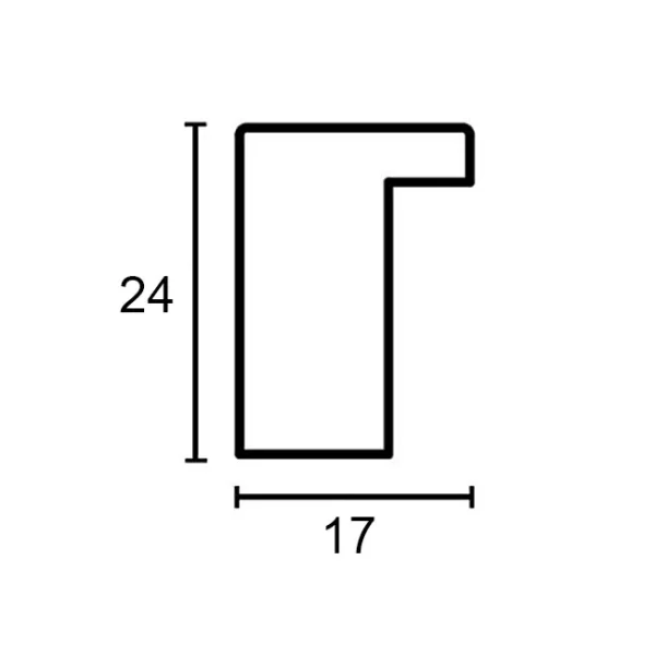 Holz-Bilderrahmen Profil 42 59,4x84,1 cm (A1) | Silber | Normalglas (2 mm)