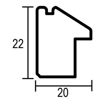 Holz-Bilderrahmen Profil 59 Maßanfertigung braun | Normalglas (2 mm)