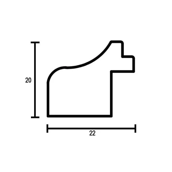 Holz-Bilderrahmen Profil 67 Maßanfertigung Braun | Normalglas (2 mm)