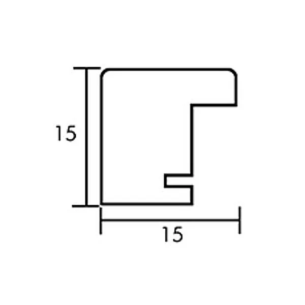Holz-Bilderrahmen Profil 70 Maßanfertigung Eiche | Normalglas (2 mm)