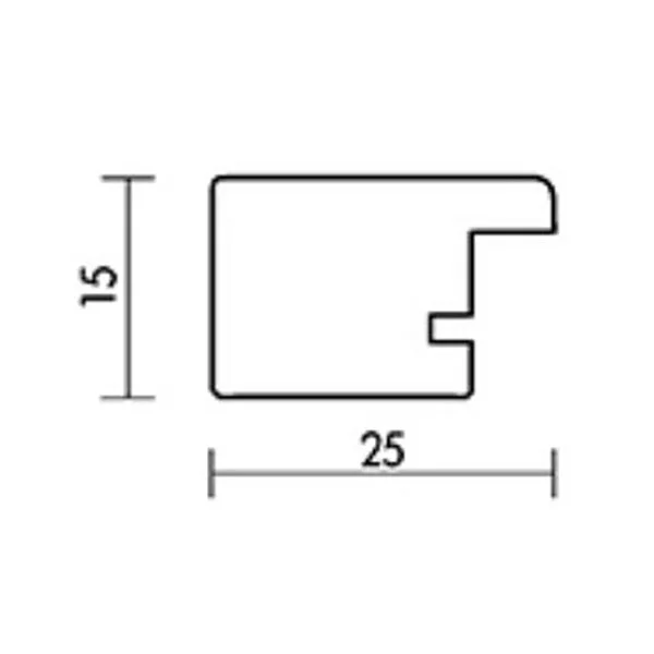 Holz-Bilderrahmen Profil 71 59,4x84,1 cm (A1) | Eiche | Normalglas (2 mm)
