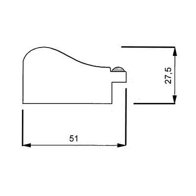 Barock-Bilderrahmen Profil 95 breit Maßanfertigung silber | Normalglas (2 mm)
