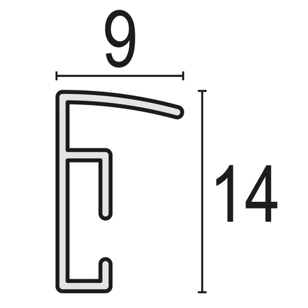 Kunststoff-Bilderrahmen Profil 1200 21x29,7 cm (A4) | weiß | Normalglas (2 mm)