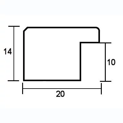 Holz-Bilderrahmen Profil 2210 Maßanfertigung natur | Normalglas (2 mm)