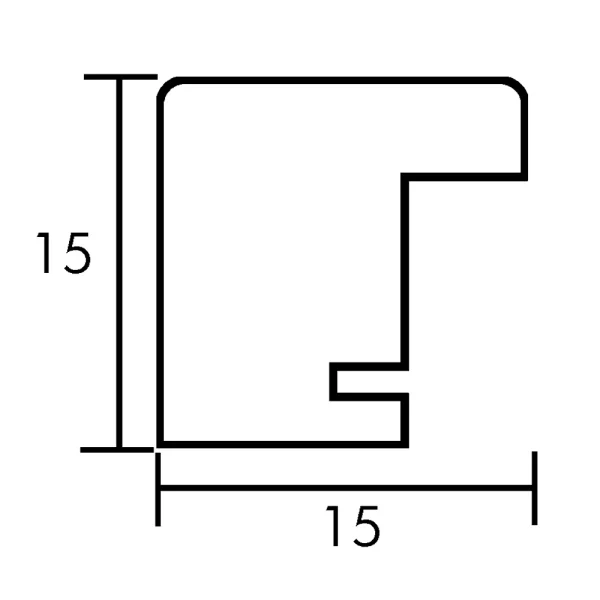 Holz-Bilderrahmen Profil 2330 Maßanfertigung Schwarz | Normalglas (2 mm)
